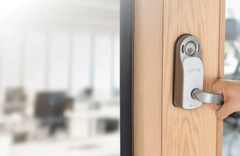 Paxton PaxLock Pro wireless lockset for retrofit interior and perimeter doors